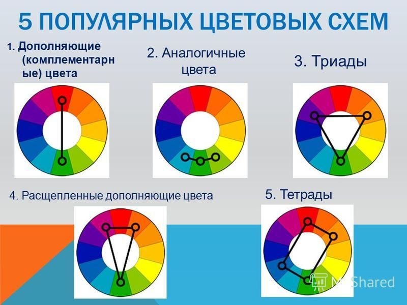 Схема комплементарных цветов