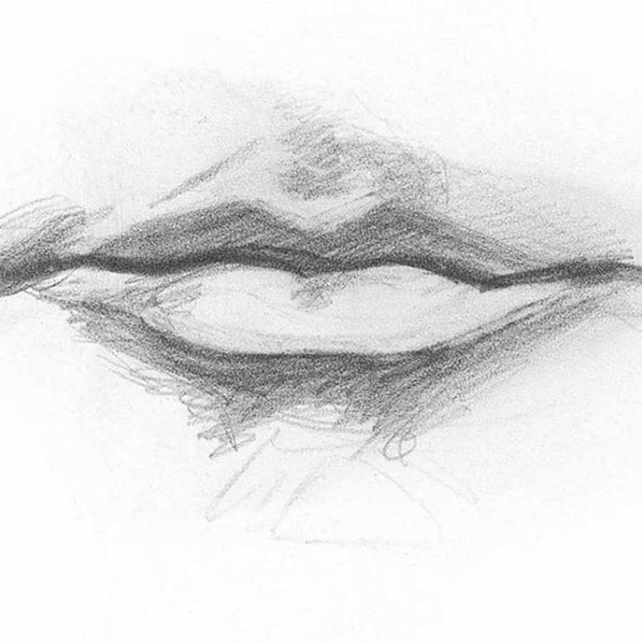 Схема рисования губ