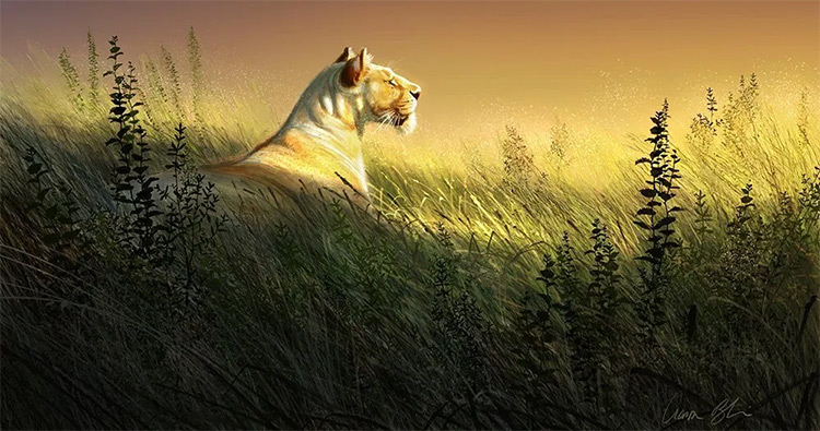 Aaron Blaise - savannah animal digital painting
