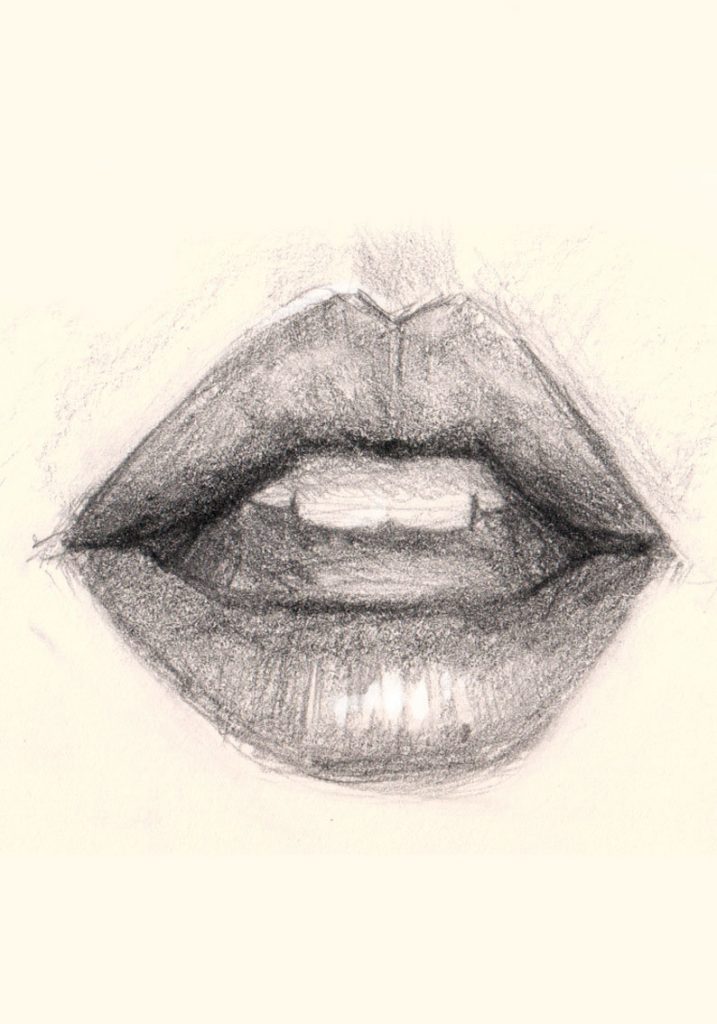 Мужские губы рисунок