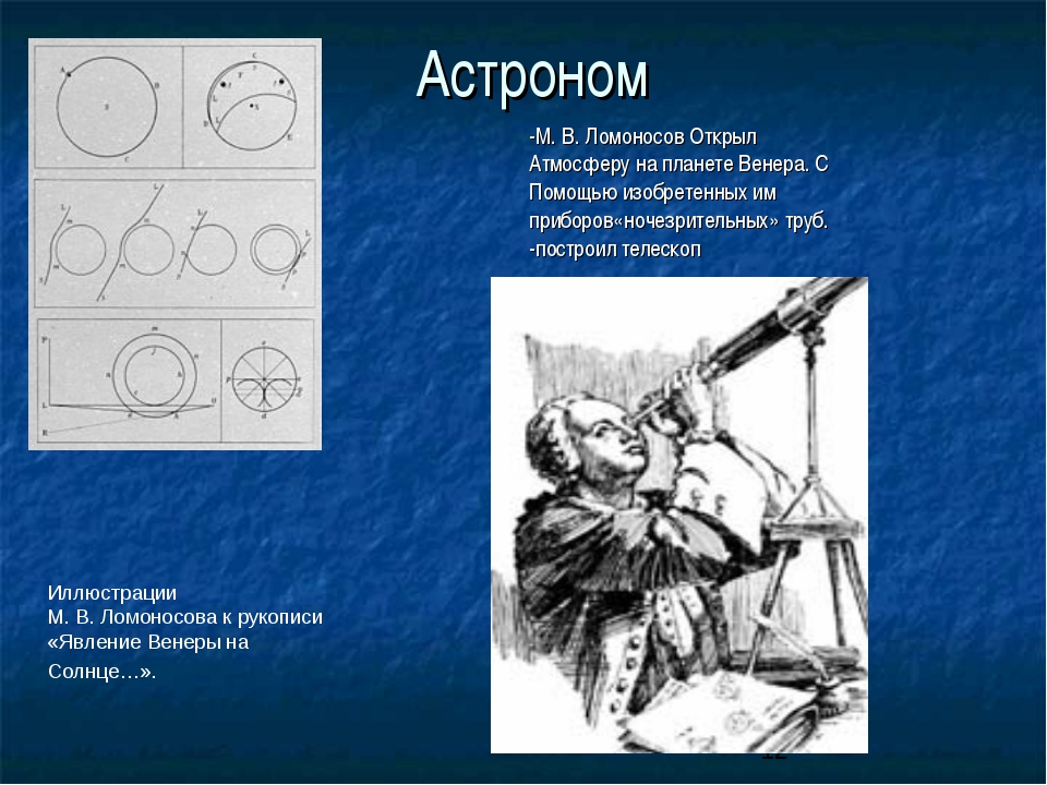 Открытия ломоносова. Ломоносов открыл атмосферу на Венере. М.В Ломоносов астроном. Ломоносов астрономия открытия. Открытия атмосферу на Венере Ломоносов м.в..