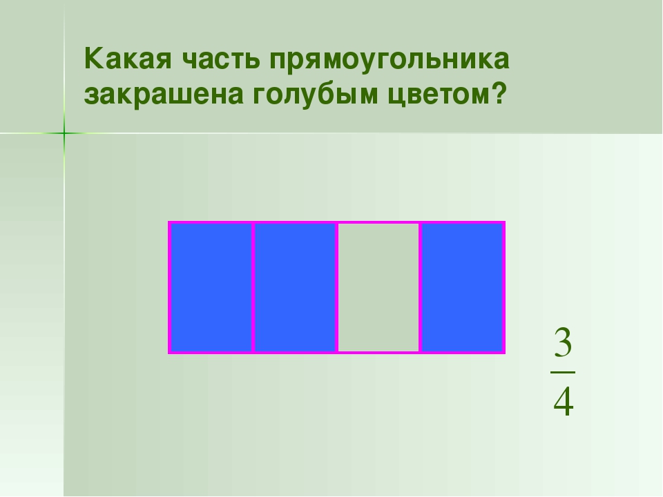 Покажите на рисунке части прямоугольника