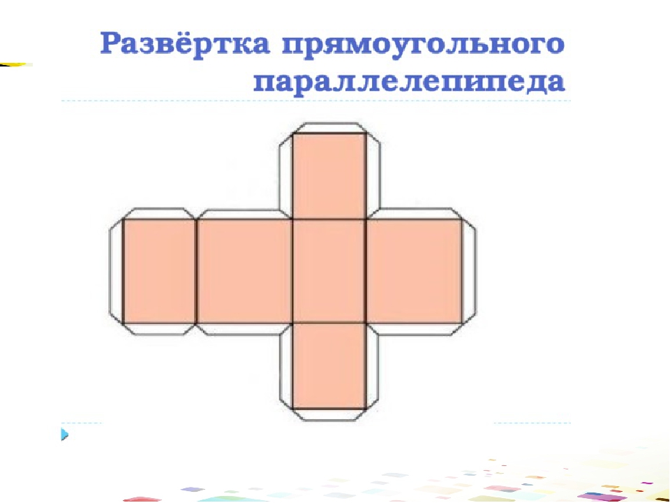 Прямоугольный параллелепипед сложен из развертки изображенного на рисунке