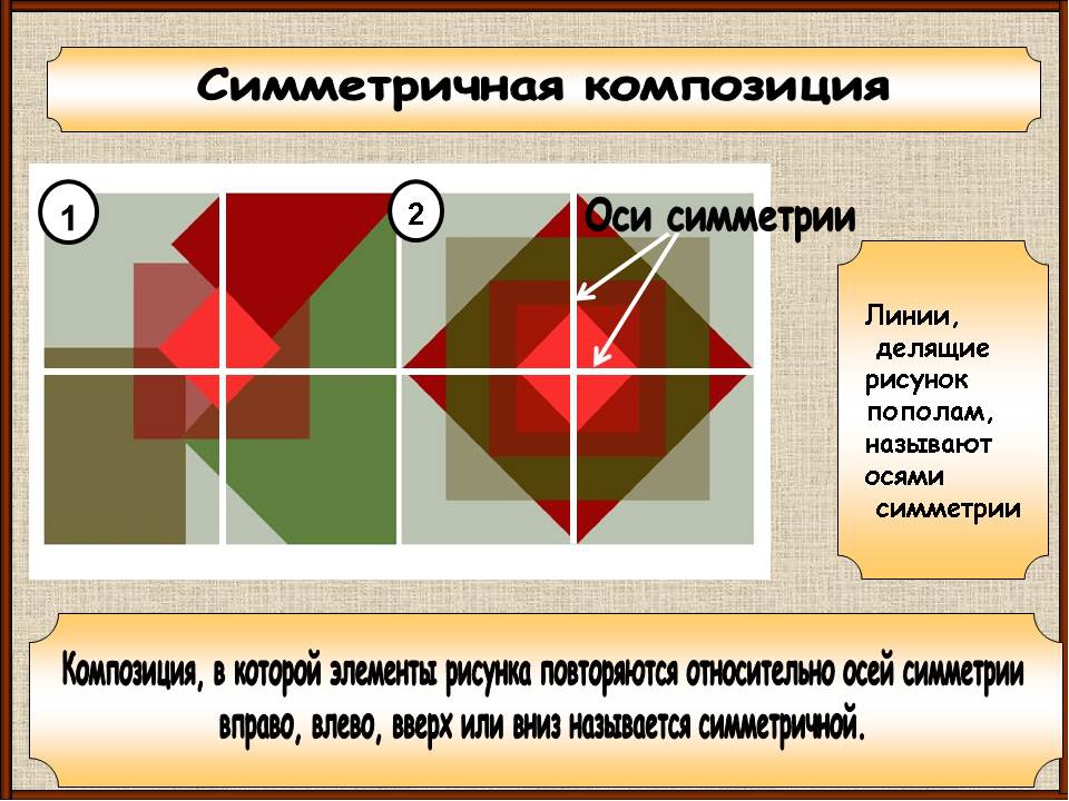 Ось композиции. Виды симметрии в композиции. Композиционные оси в композиции. Осевая симметрия композиция.