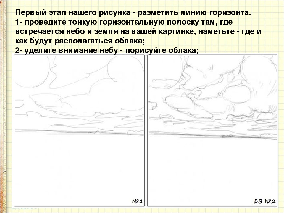 Линия горизонта в рисунке это