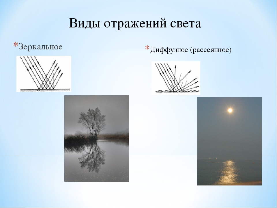 Информация отражение. Зеркальное отражение света. Диффузное отражение света. Виды отражения света. Рассеянное отражение света.