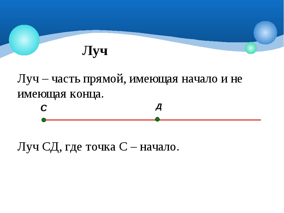 Отрезок луч определение обозначение изображение на чертеже