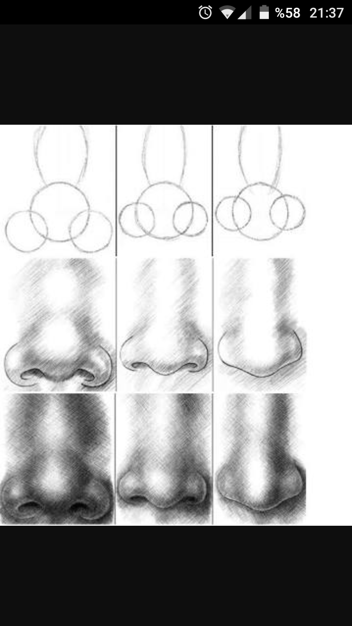 Как научиться рисовать нос карандашом