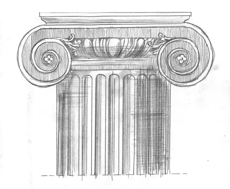 Коринфская колонна рисунок