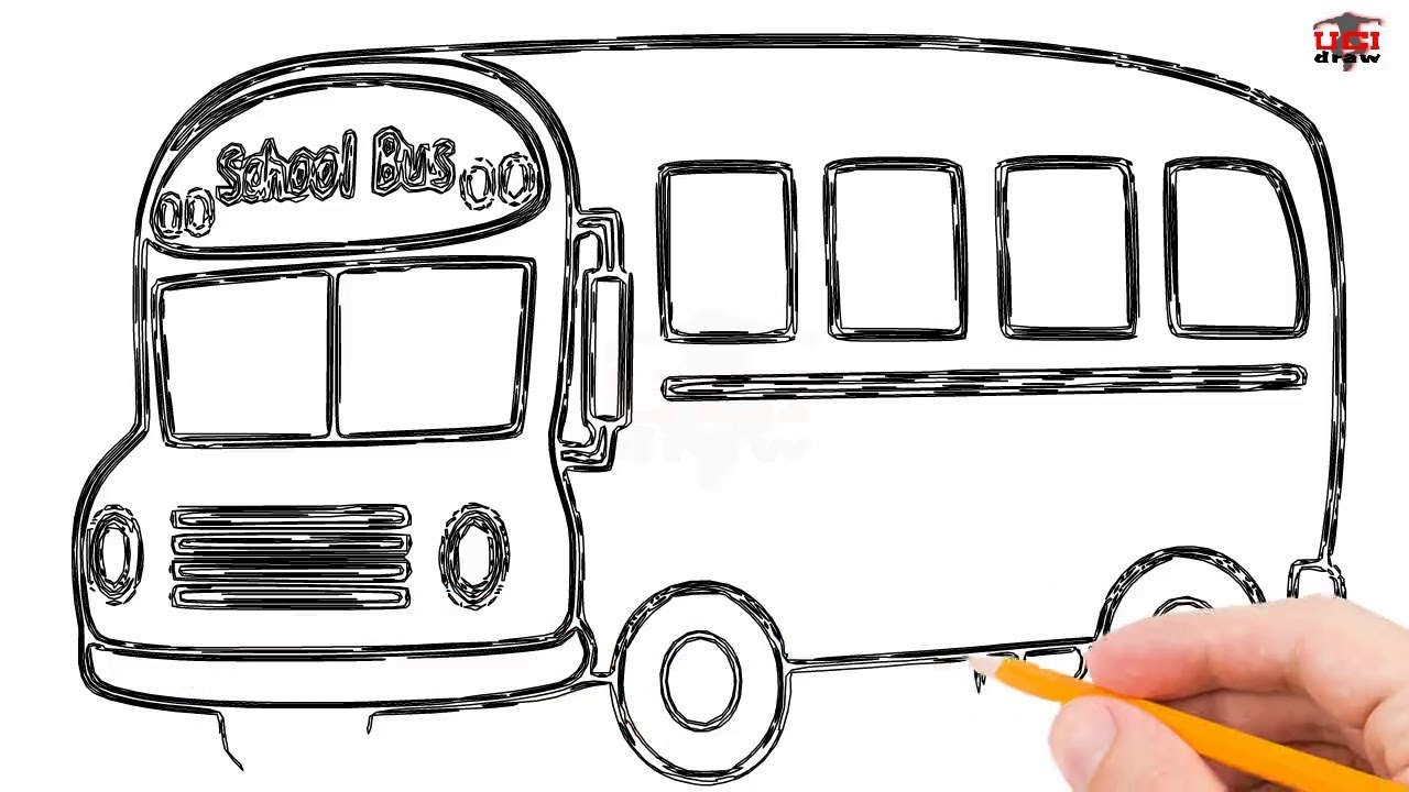 Автобус нарисовать легко