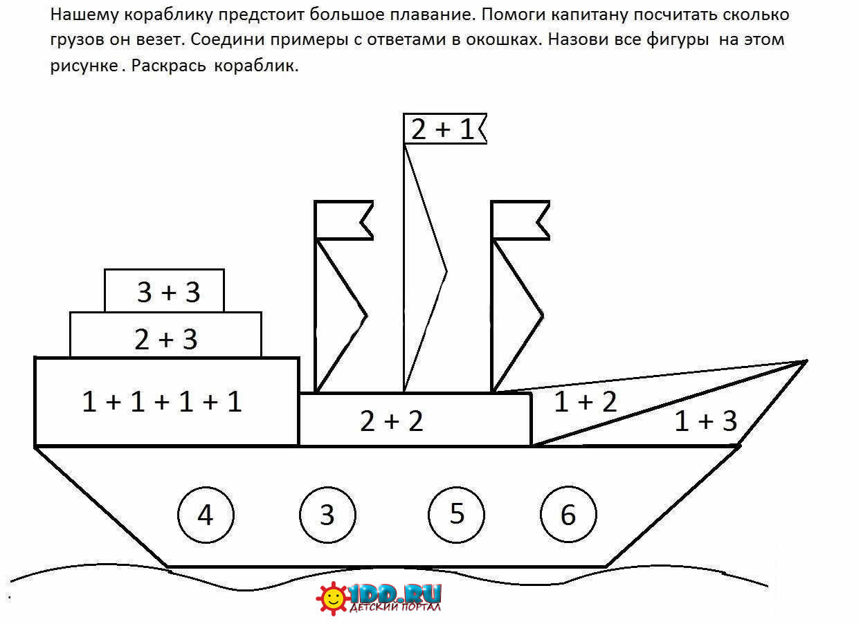 Рисунок из чисел и геометрических фигур