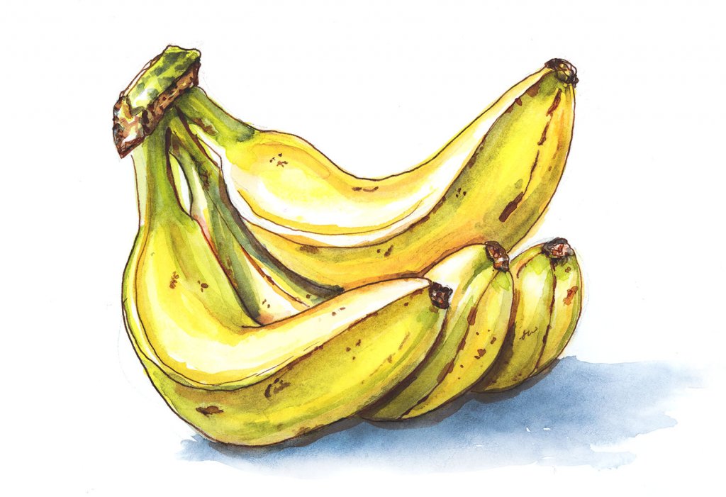 Легкий рисунок банана