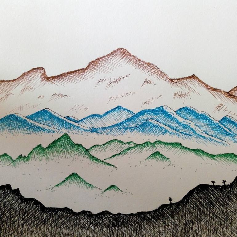 Рисунок горы для детей