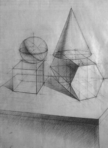 Академический рисунок конструктивное построение натюрморта