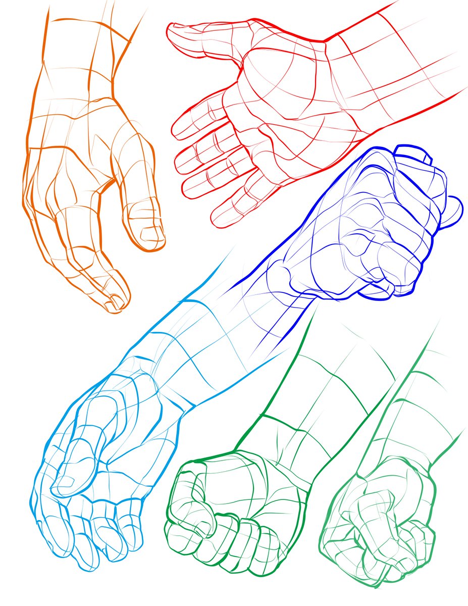Анатомия кистей рук для рисования