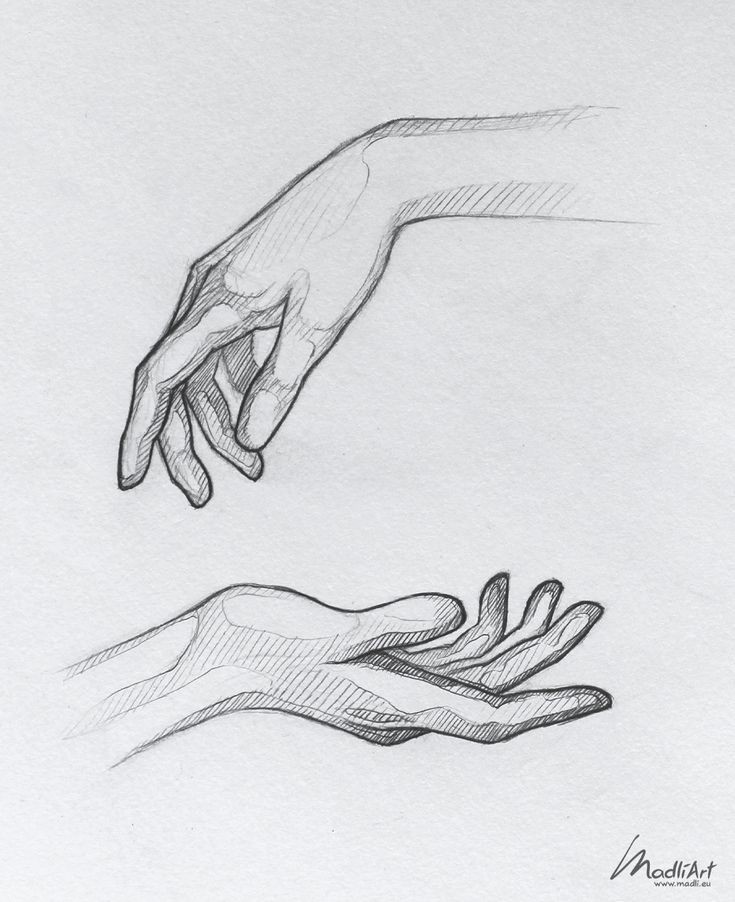 Как нарисовать руку держащую что то