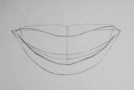 how to draw teeth step 2