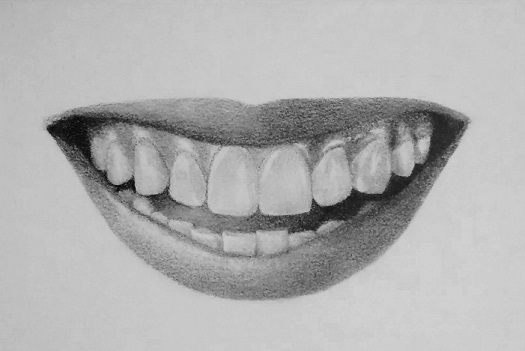 how to draw teeth step eight