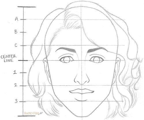 How to Draw a Female Face Step 8