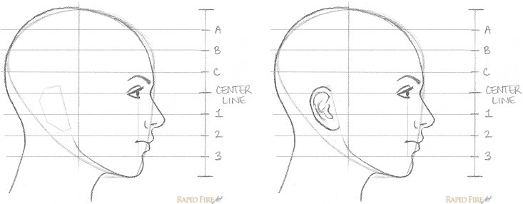 How to Draw a Female Face from the Side View Step 10