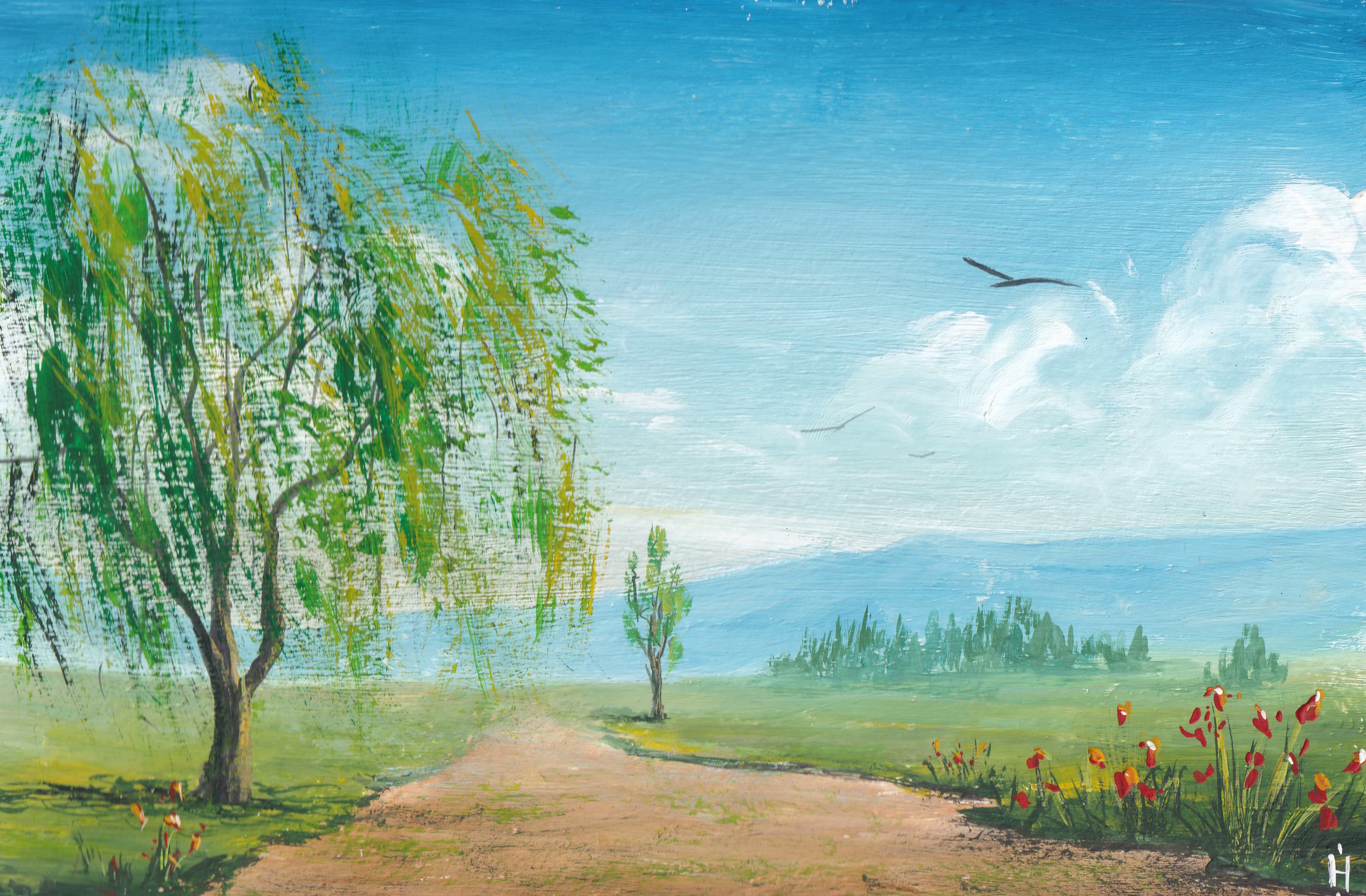 Весенний пейзаж правополушарное рисование
