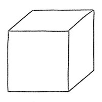 Как нарисовать простой квадрат объемный поэтапно