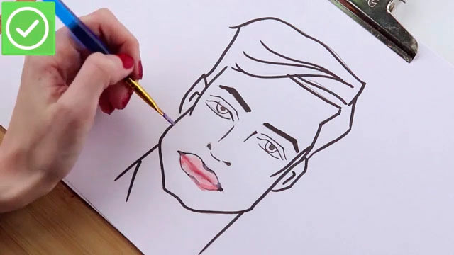 Как рисовать мужские губы - Шаг 7