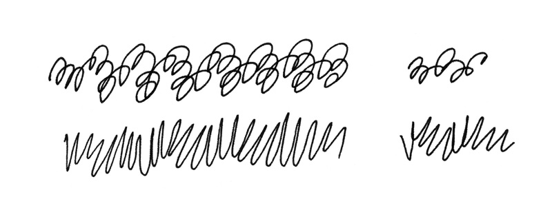 Drawing scribble lines