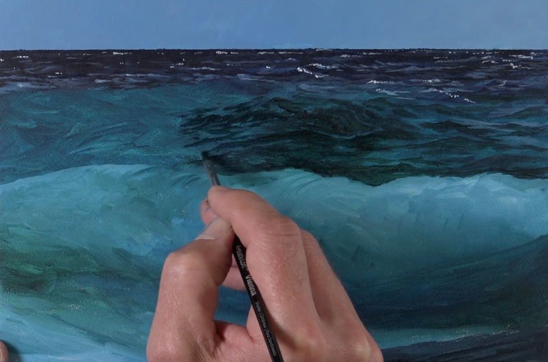 Painting Highlights and Shadows on Distant Waves