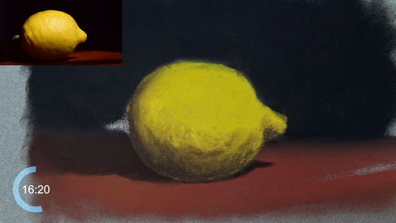Adding core shadows on the body of the lemon