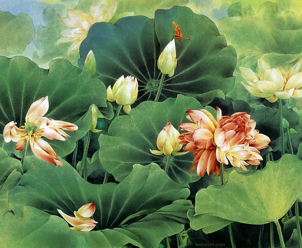 chinese painting lotus