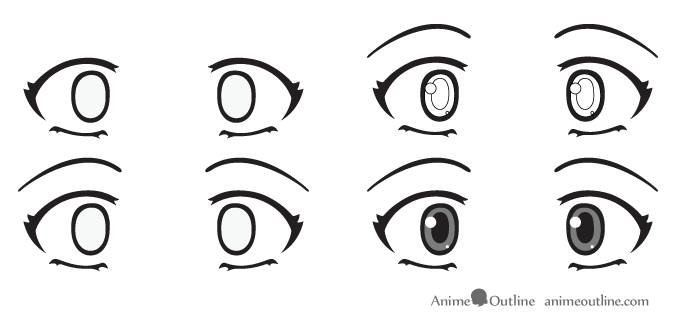 Scared anime eyes