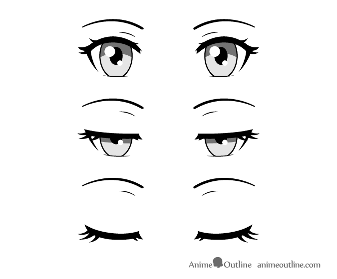 Anime eyes closing