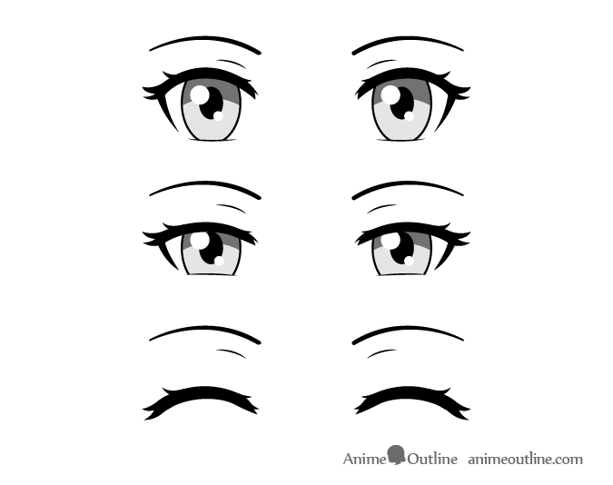 Anime eyes squinting