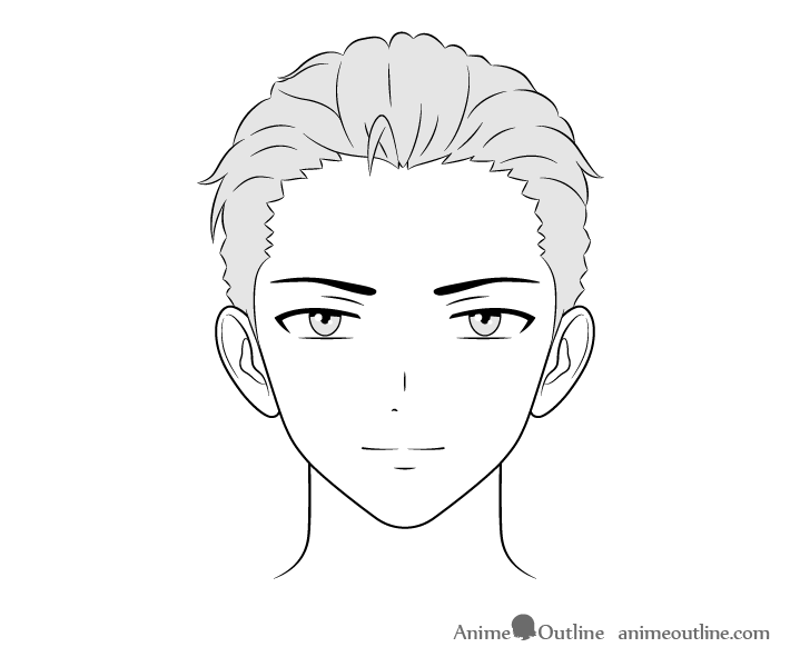 Anime wealthy guy face drawing