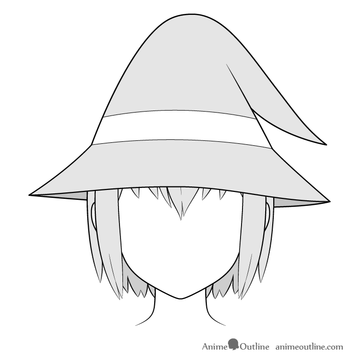 Anime wizard hat drawing