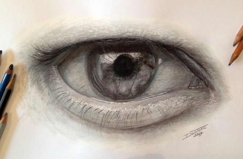 Глаза карандашом: рисунок