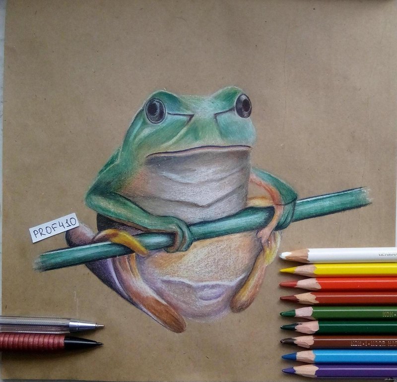 Рисунки акварельными карандашами