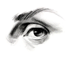 Drawing Realistic Eyes with Halftones and Highlights