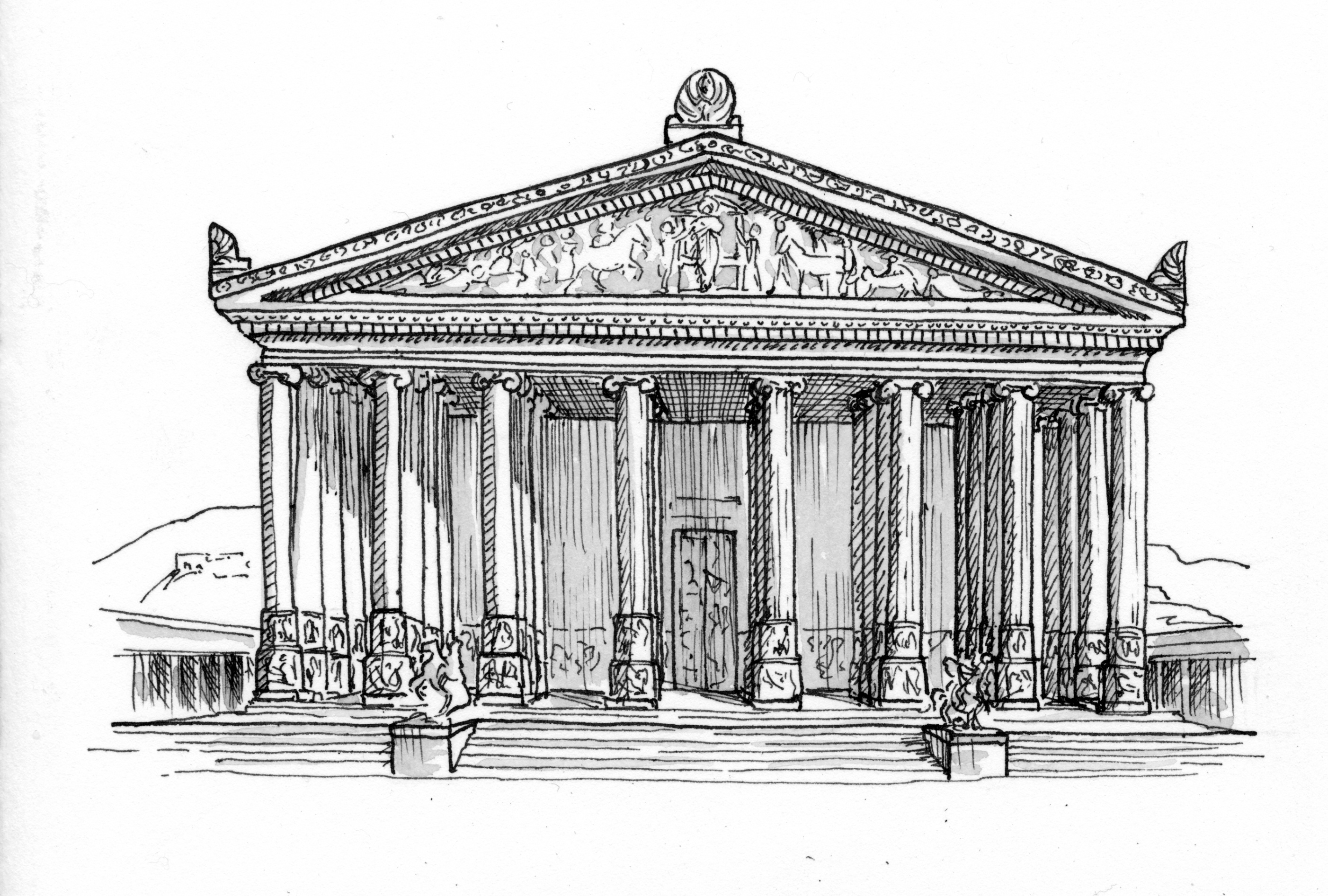 Храм Артемиды Дианы фасад